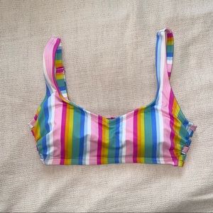 NWT Rainbow Bikini Top